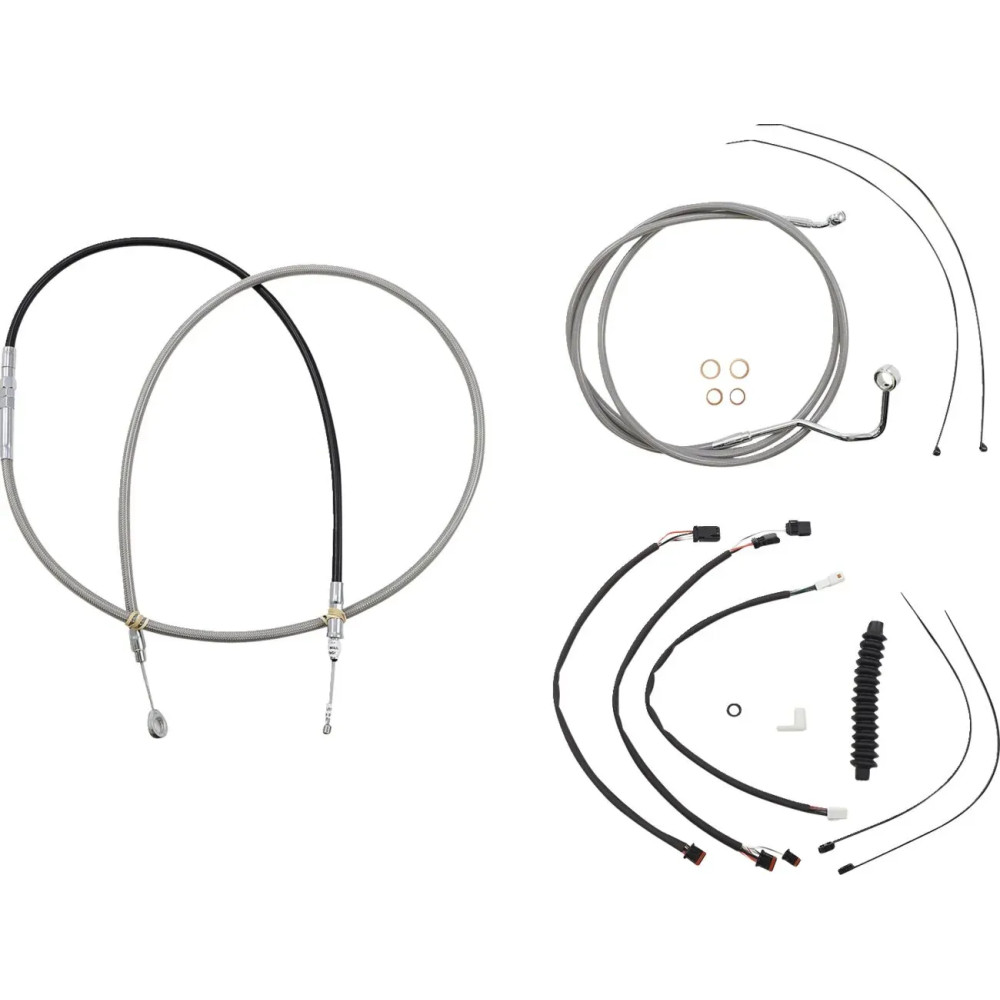 XR Handlebar Installation Kit — Ape Hanger, 15"–17", Chrome