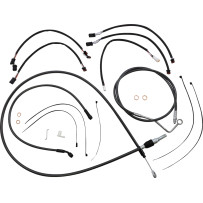 Black Pearl™ Designer Handlebar Installation Kit — 12"–14" fit, Ape Hanger, Black