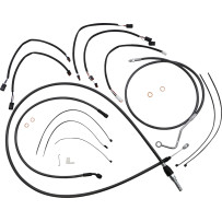 Black Pearl™ Designer Handlebar Installation Kit — Black, Ape Hanger, 38–43 cm (15"–17")