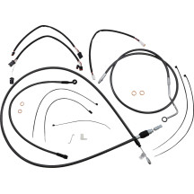 Black Pearl™ Designer Handlebar Installation Kit — Ape hanger, 38–43 cm (15"–17"), Black