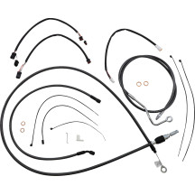 Black Pearl™ Designer Handlebar Installation Kit — 15"–17" (38–43 cm), Ape hanger, Black