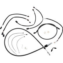 Black Pearl™ Designer Handlebar Installation Kit — Ape hanger, 12"–14" risers, ABS