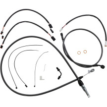 Black Pearl™ Designer Handlebar Installation Kit — 38–43 cm (15"–17"), Ape Hanger, Black