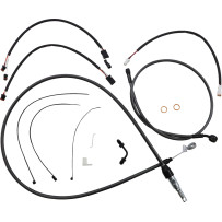 Black Pearl™ Designer Handlebar Installation Kit — 38–43 cm (15"–17"), Ape Hanger, Black