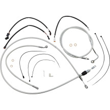 Sterling Chromite II® Designer Handlebar Installation Kit — 12"–14" fit, Ape Hanger, chrome, clear-coated