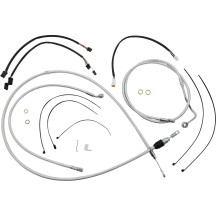 Sterling Chromite II® Designer Handlebar Installation Kit — 12"–14" risers, ape hanger fit, Chrome