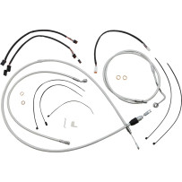 Sterling Chromite II® Designer Handlebar Installation Kit — 12"–14" risers, ape hanger fit, Chrome