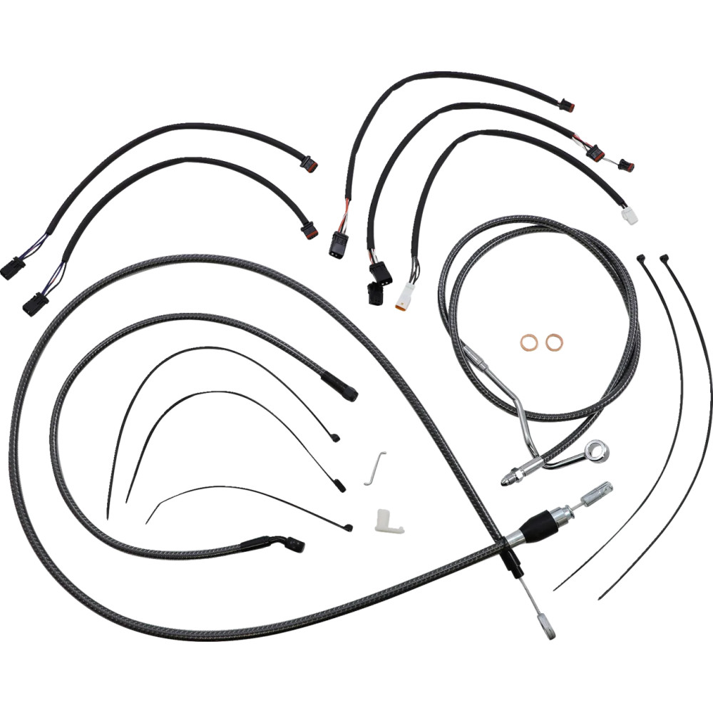 KARBONFIBR Designer Handlebar Installation Kit — Ape hanger, 12"-14", Carbon Fiber