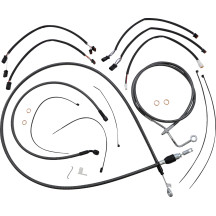 KARBONFIBR Designer Handlebar Installation Kit — Ape hanger fit, 15"-17" handlebar height, Carbon Fiber, Silver