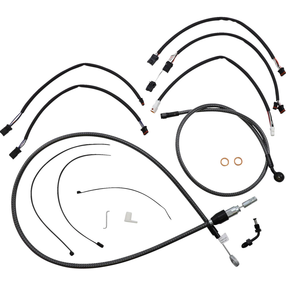 KARBONFIBR Designer Handlebar Installation Kit — Ape hanger, 30.5 cm (12"-14"), Carbon Fiber