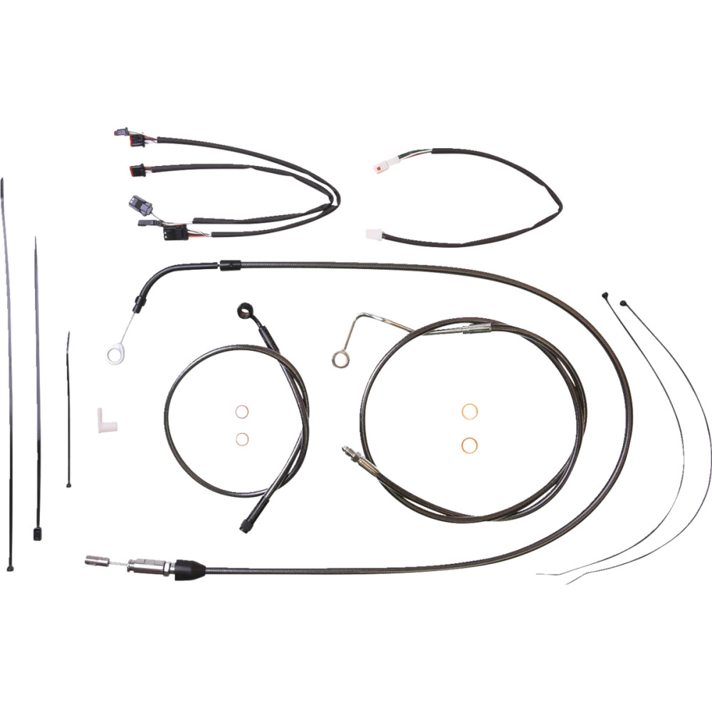 Black Pearl™ Designer Handlebar Installation Kit — 30.5 cm–35.5 cm (12"–14"), Ape hanger, Black