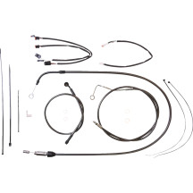 Black Pearl™ Designer Handlebar Installation Kit — 15"–17" fit, Ape Hanger, Black