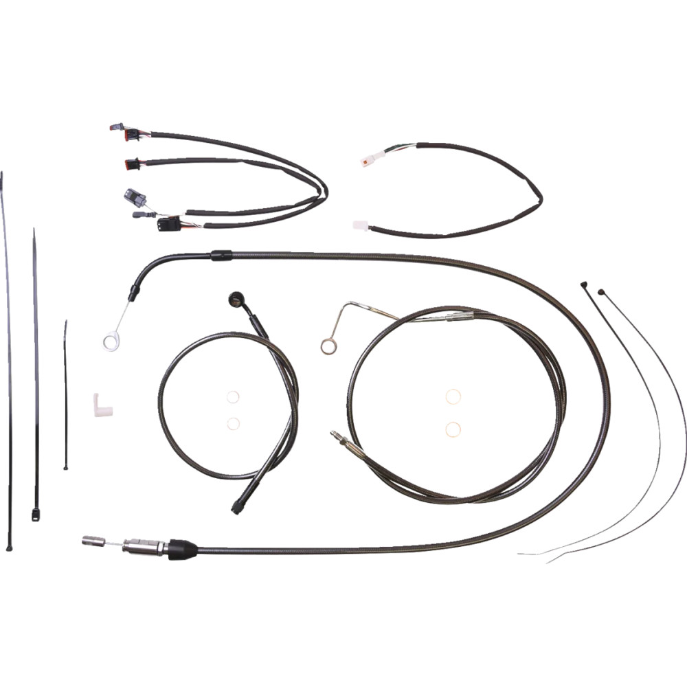 Black Pearl™ Designer Handlebar Installation Kit — 15"–17" fit, Ape Hanger, Black