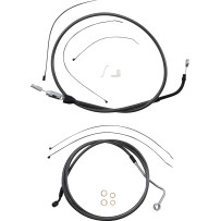 Black Pearl™ Designer Handlebar Installation Kit — 10" risers, ape hanger, Black