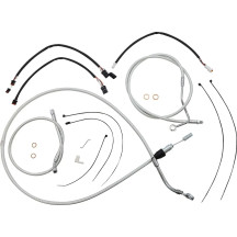 Sterling Chromite II® Designer Handlebar Installation Kit — Fits 38–43 cm (15–17") Ape Hanger, Chrome, clear-coated