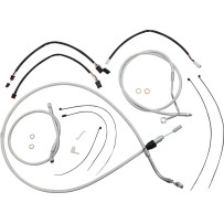 Sterling Chromite II® Designer Handlebar Installation Kit — Fits 38–43 cm (15–17") Ape Hanger, Chrome, clear-coated