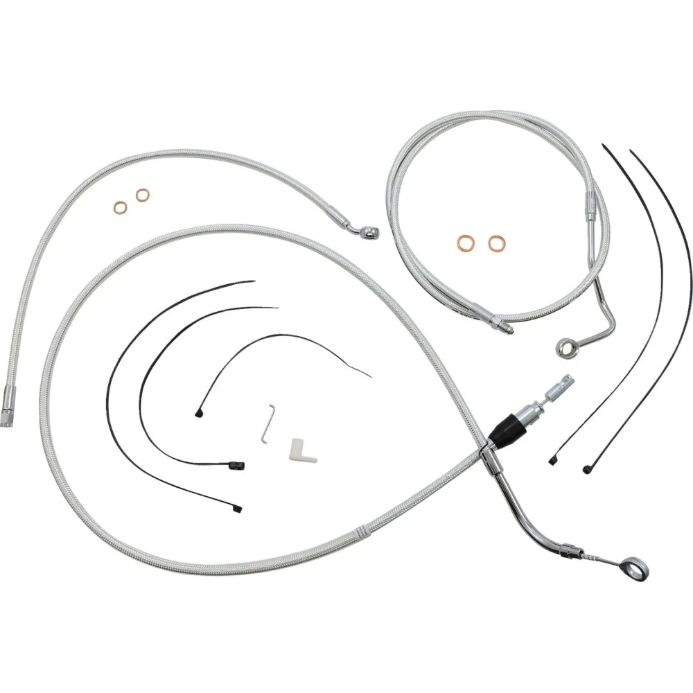 Sterling Chromite II® Designer Handlebar Installation Kit — 10" handlebar height, ape hanger, chrome