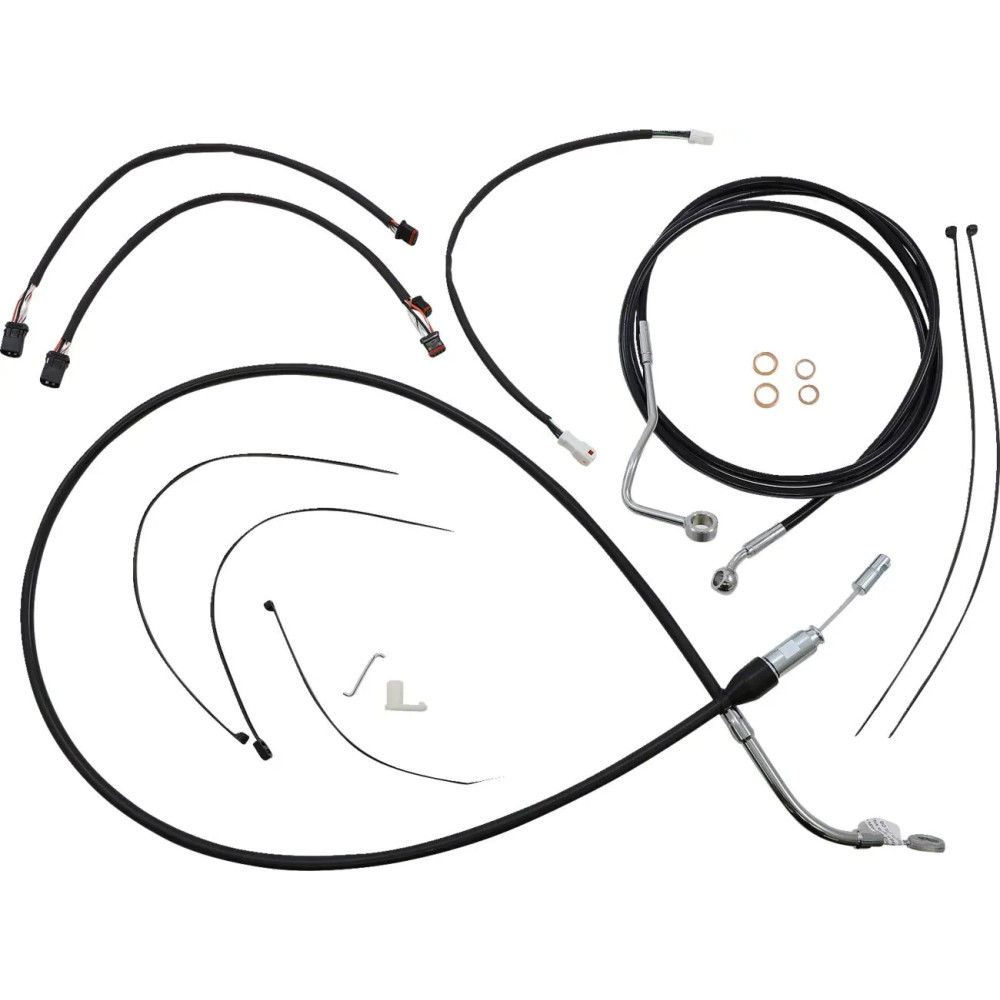 XR Handlebar Installation Kit — 38 cm–43 cm (15"–17"), ape hanger, Black, Chrome