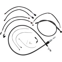 Black Pearl™ Designer Handlebar Installation Kit — 12"–14" risers, Ape Hanger, Black