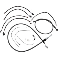 Black Pearl™ Designer Handlebar Installation Kit — 12"–14" risers, Ape Hanger, Black