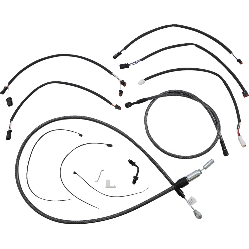 KARBONFIBR Designer Handlebar Installation Kit — Ape hanger, fits 12"–14", Carbon Fiber