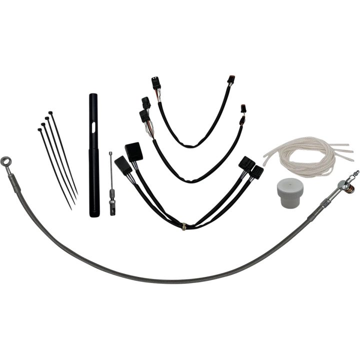 Kit de instalación de controles — 14" (35,5 cm) altura de manillar, Ape Hanger, Plata