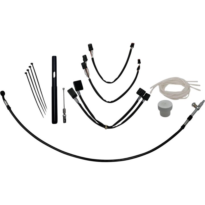Kit de instalación de controles — para manillar de 14", Ape Hanger, Negro