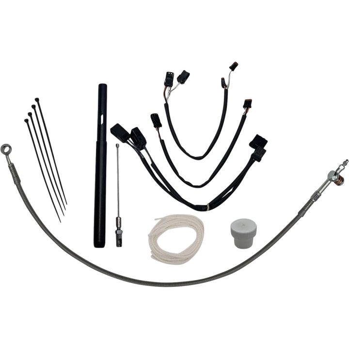 Kit de instalación de controles — 16" altura del manillar, Ape Hanger, plateado, pulido