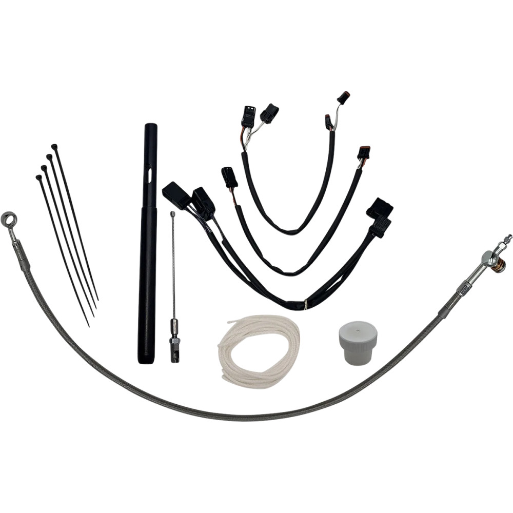 Kit de instalación de controles — 16" altura del manillar, Ape Hanger, plateado, pulido