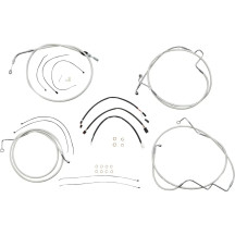 Sterling Chromite II® Designer Handlebar Installation Kit — 12"–14" handlebar height, Ape Hanger, Chrome