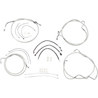 Sterling Chromite II® Designer Handlebar Installation Kit — 12"–14" handlebar height, Ape Hanger, Chrome