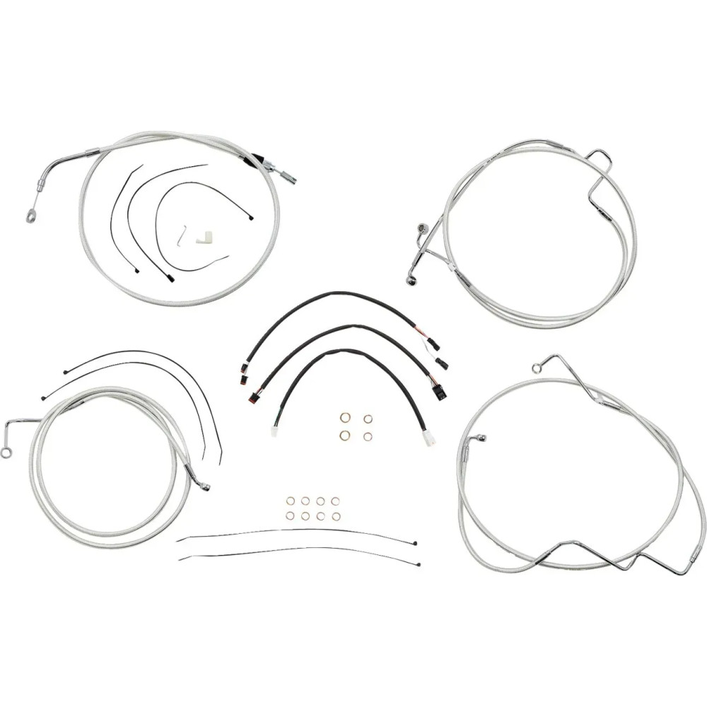 Sterling Chromite II® Designer Handlebar Installation Kit — 12"–14" handlebar height, Ape Hanger, Chrome