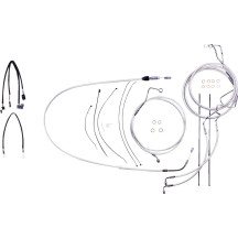 Sterling Chromite II® Designer Handlebar Installation Kit — 12"–14" handlebar height, Ape Hanger, Chrome