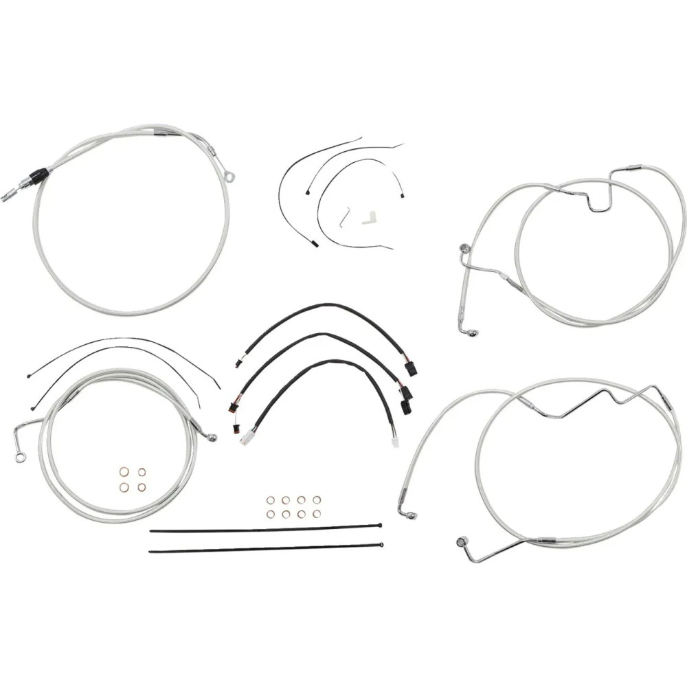 Sterling Chromite II® Designer Handlebar Installation Kit — 38 cm - 43 cm (15" - 17"), Ape Hanger, Chrome