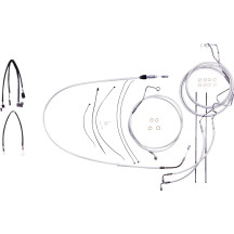 Sterling Chromite II® Designer Handlebar Installation Kit — 38 cm - 43 cm (15" - 17"), Ape Hanger, Chrome