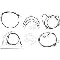 Black Pearl™ Designer Handlebar Installation Kit — Ape Hanger, 30.5–35.5 cm (12"–14"), Black