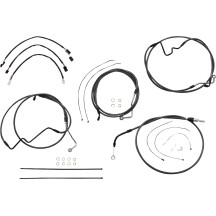 Black Pearl™ Designer Handlebar Installation Kit — Ape Hanger, 15"–17" risers, Black