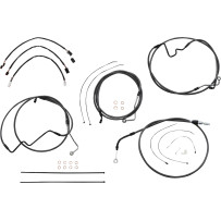 Black Pearl™ Designer Handlebar Installation Kit — Ape Hanger, 15"–17" risers, Black