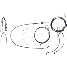 Black Pearl™ Designer Handlebar Installation Kit — Ape Hanger, 15"–17" risers, Black