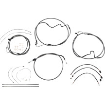 KARBONFIBR Designer Handlebar Installation Kit — Ape hanger, 12"–14" fit, Carbon Fiber/Silver