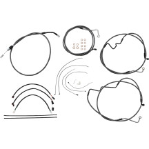 KARBONFIBR Designer Handlebar Installation Kit — Ape Hanger, 15"–17", Carbon Fiber, Silver