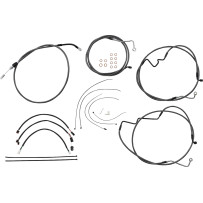 KARBONFIBR Designer Handlebar Installation Kit — Ape Hanger, 15"–17", Carbon Fiber, Silver