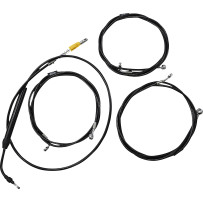 Kit estándar de cables y líneas de freno de vinilo negro para manillar — altura del manillar 12"-14", Ape Hanger