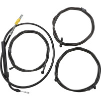Kit completo Midnight de cables y latiguillos trenzados para manillar — 30,5 cm–35,5 cm, Negro