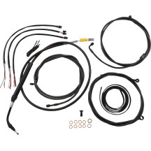 Kit completo Midnight de cables trenzados para manillar y líneas de freno — ajuste 18"–20", Negro