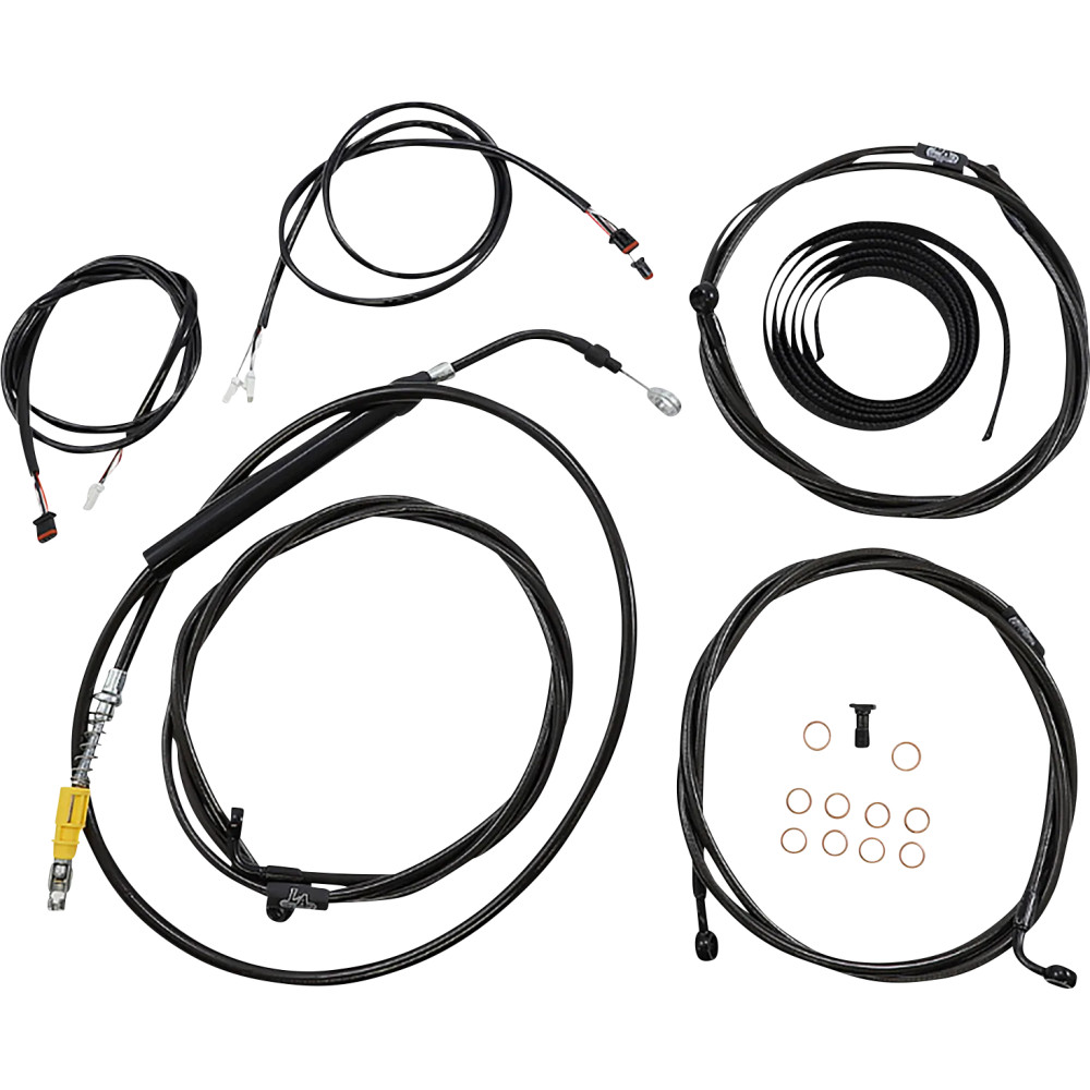 Kit completo de cables Plug-and-Play — compatible con manillares de 18"–20", negro