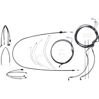 Black Pearl™ Designer Handlebar Installation Kit — Fits handlebar height 12" - 14", Ape hanger, Black