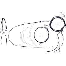 Black Pearl™ Designer Handlebar Installation Kit — Ape hanger, 38–43 cm (15"–17"), Black