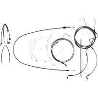 KARBONFIBR Designer Handlebar Installation Kit — Ape Hanger, 12"–14" riser, Carbon Fiber, Silver