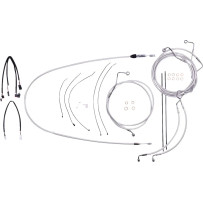 Sterling Chromite II® Designer Handlebar Installation Kit — Fits 45.5 cm–51 cm (18"–20"), Ape hanger, Chrome